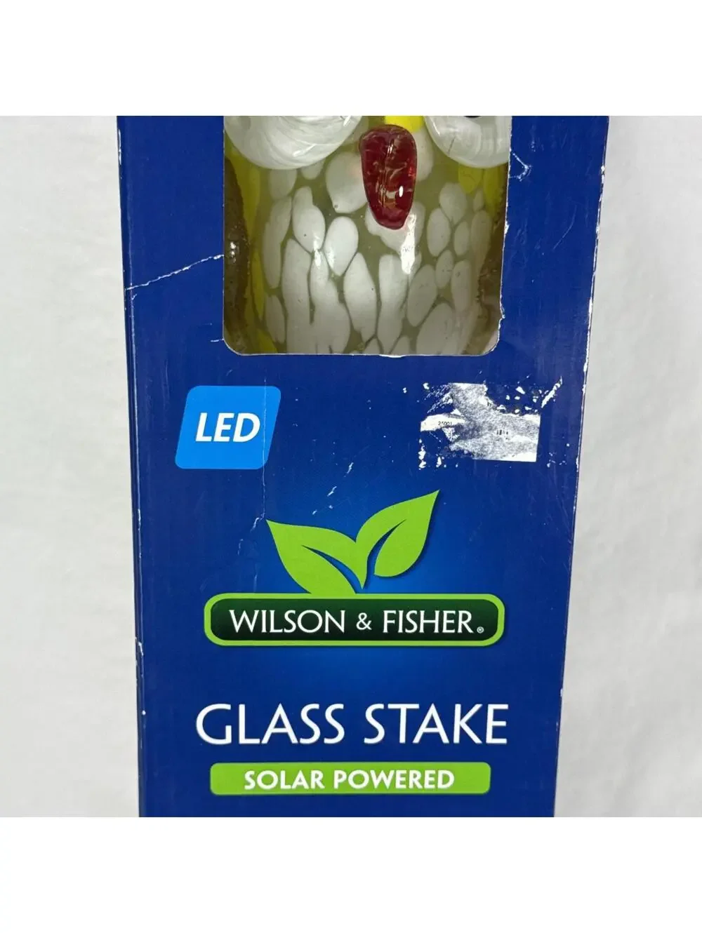 Wilson & Fisher Glass Owl Solar Powered Yard Stake Light Beautiful RARE Unique